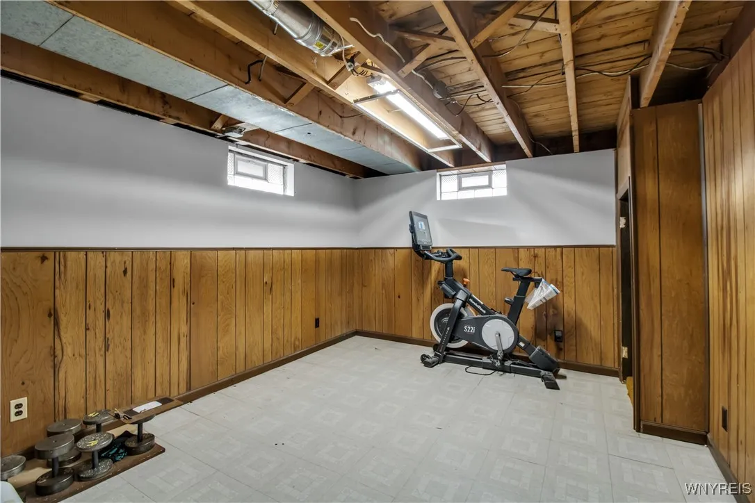 Partially finished basement