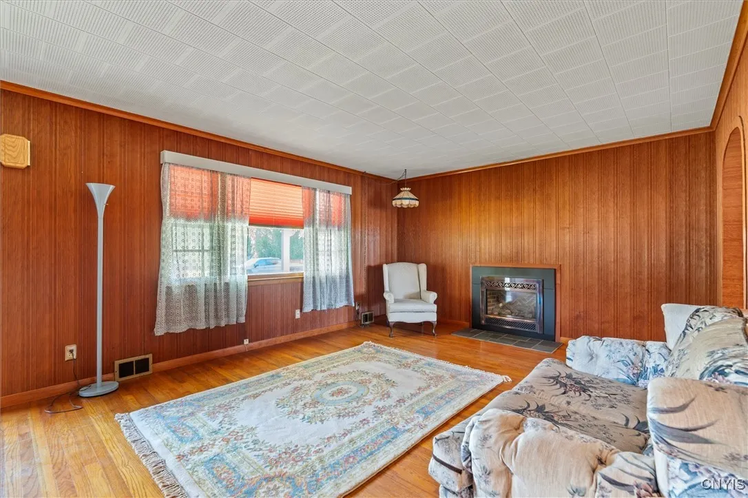 Living room with hardwood floors