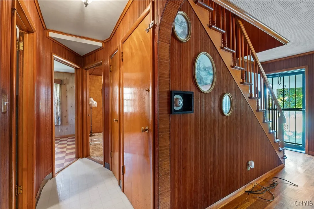 Hall to 2 lower level bedrooms