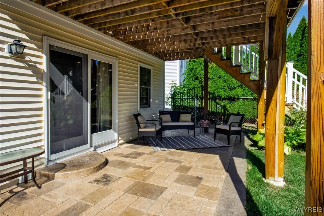 Stamped concrete patio