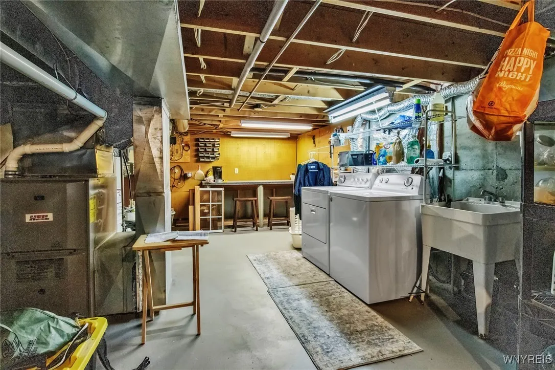 Laundry area and workshop