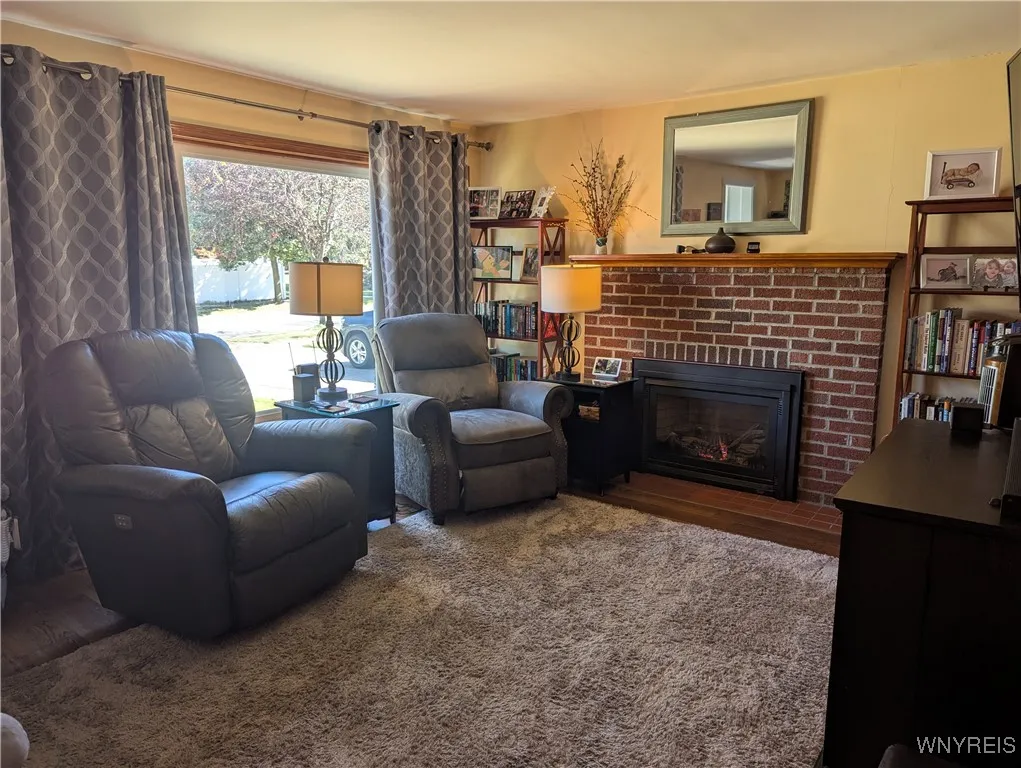 Cozy fireplace