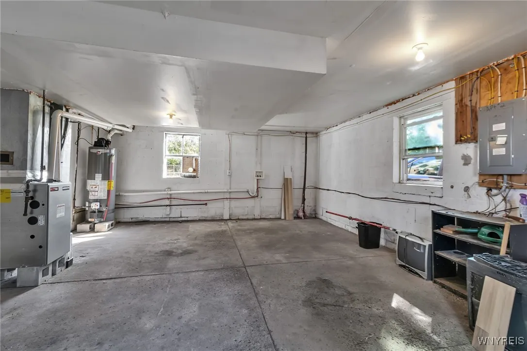 Each rear apt has large storage space  below