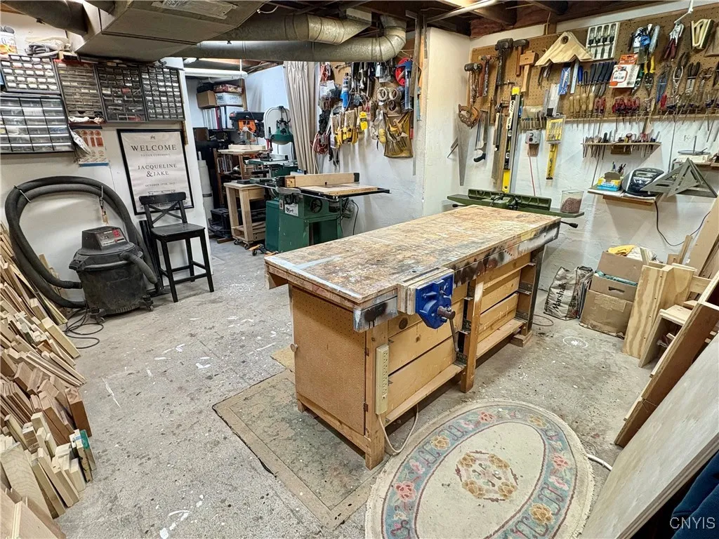 Workshop in lower level.