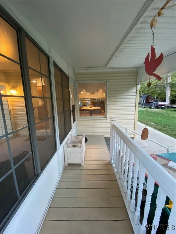 View from Porch into Dining Room
