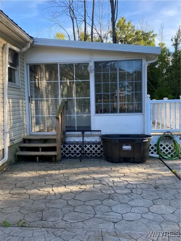 Concrete Patio off Sun Room