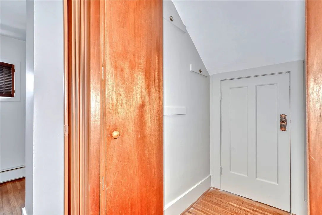 This large closet is in the upstairs hallway and was used as closet for the center bedroom . . .