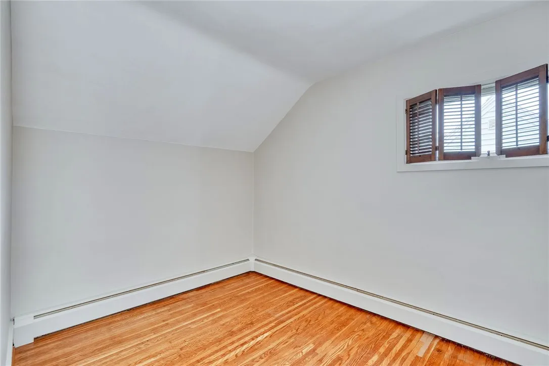 Bedroom, top right of stairs -