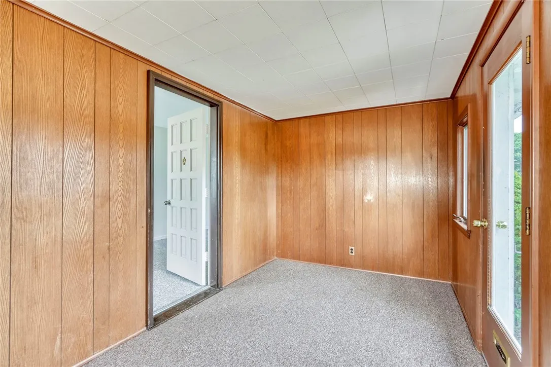 Enclosed front porch - new tile ceiling . . .