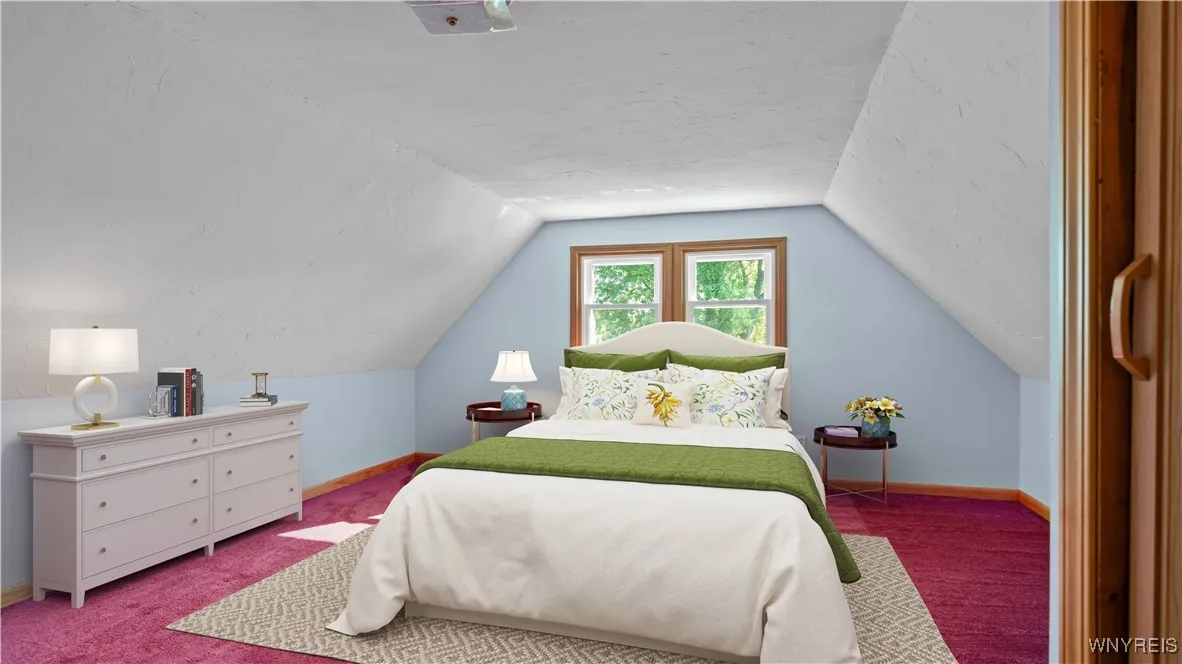 Digitally Staged Second Floor Bedroom