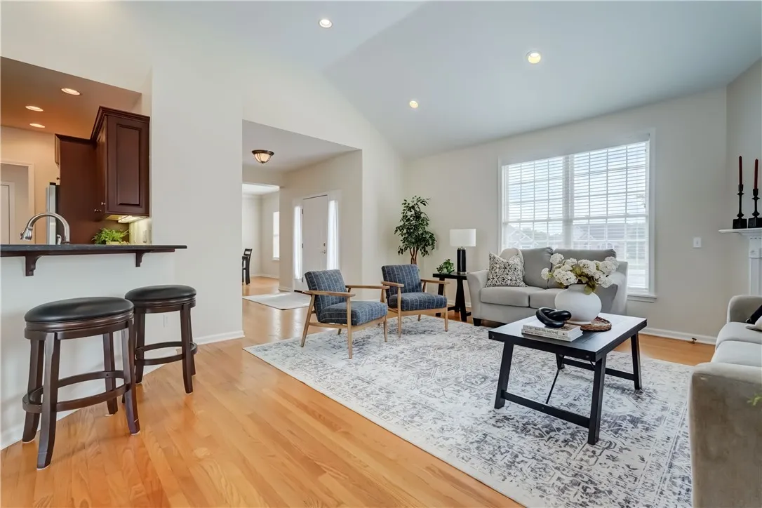 Great room looking back to the front entry.