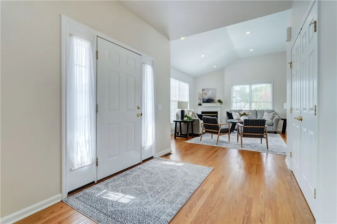 Front entry with view of the great room.