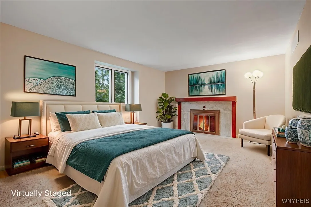 Primary bedroom #2 with gas fireplace