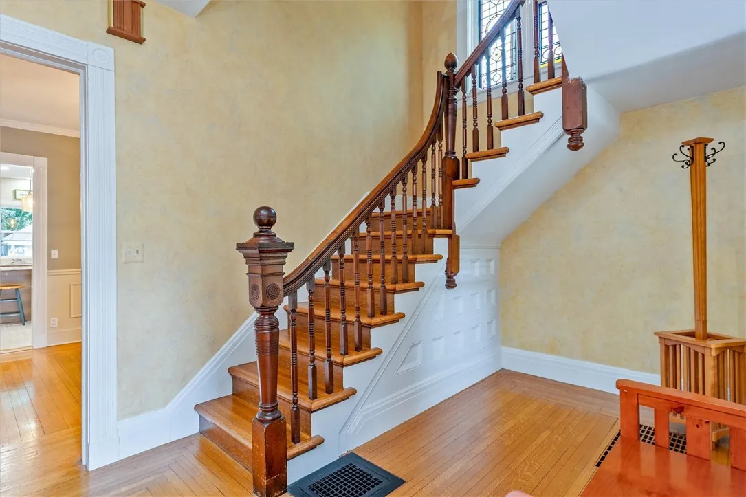foyer and grand staircase to second floor