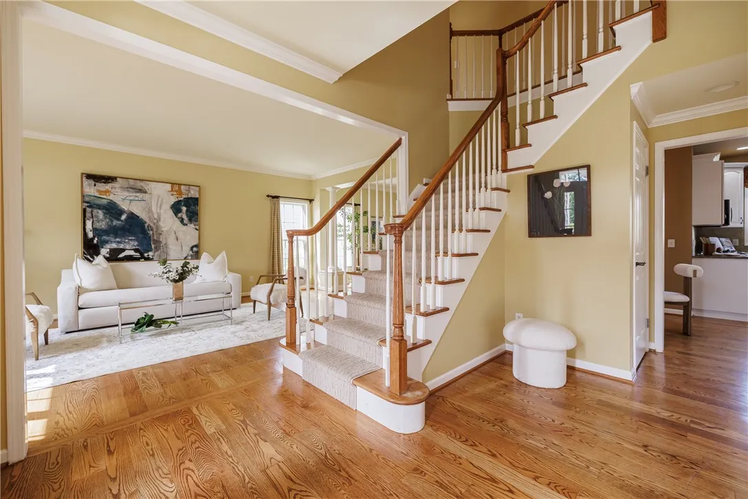 Stunning entrance to this center entrance colonial.