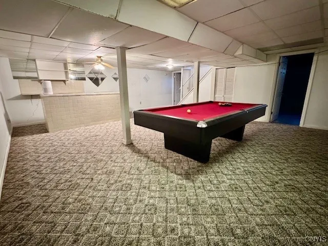 25 x 25 game room in lower level