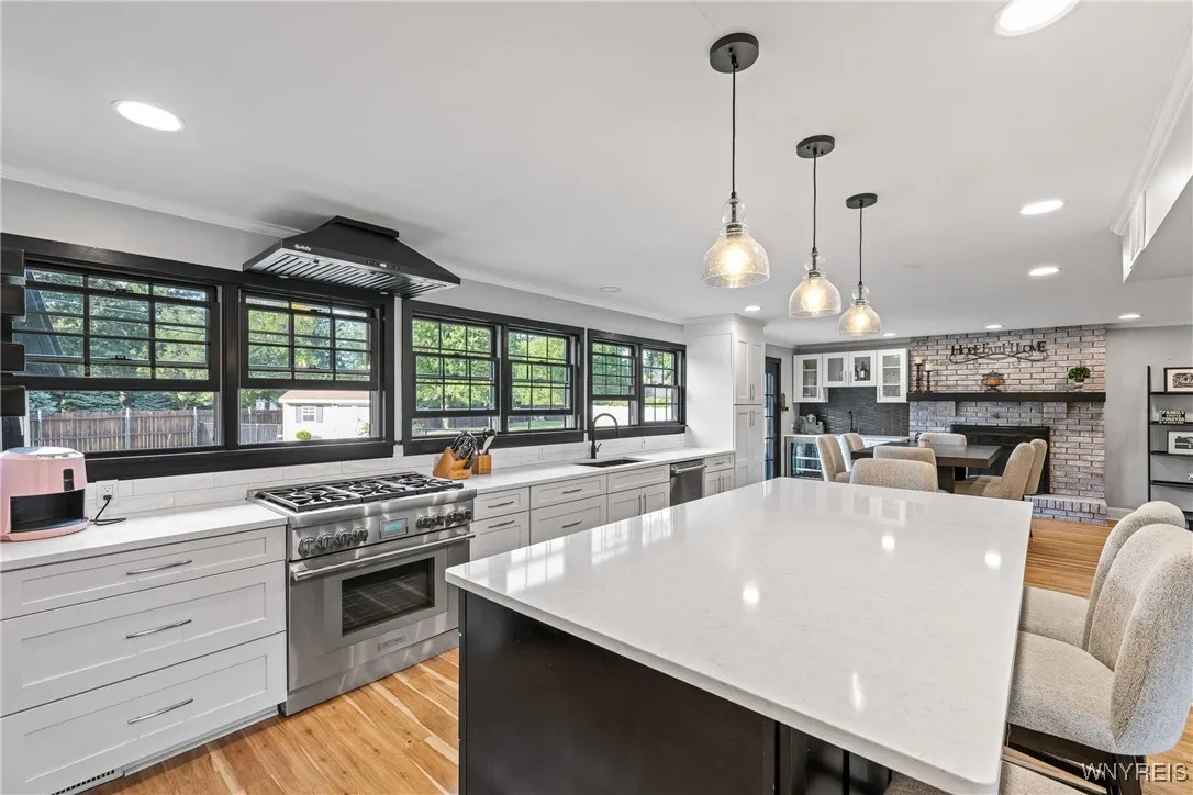 quartz counters & island...epic kitchen!