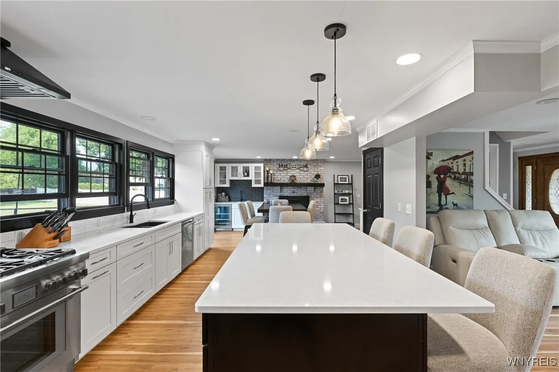 Kitchen with view of Living room to the right...