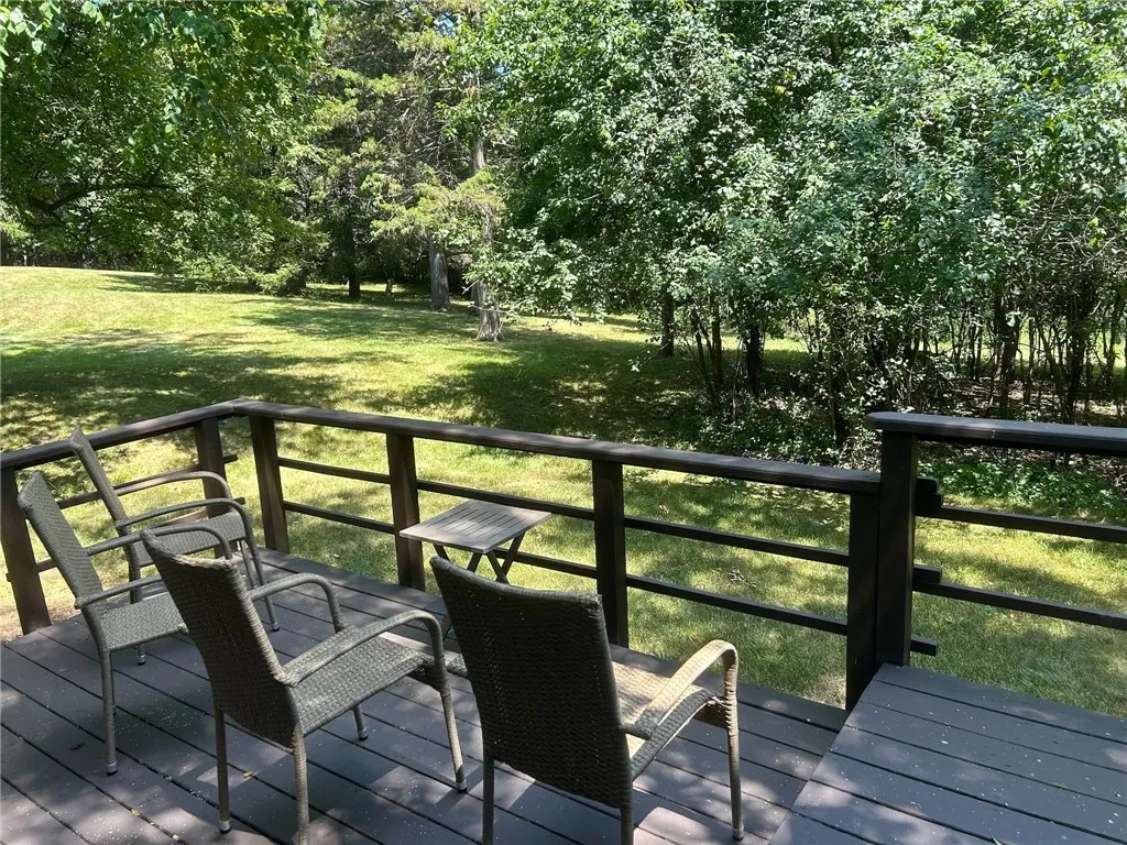 Back yard  private  deck