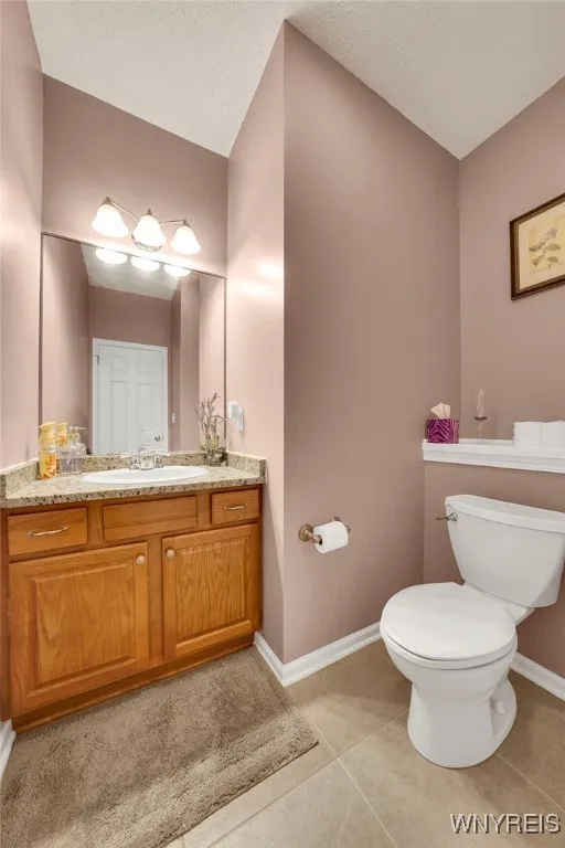 First-floor half bath.