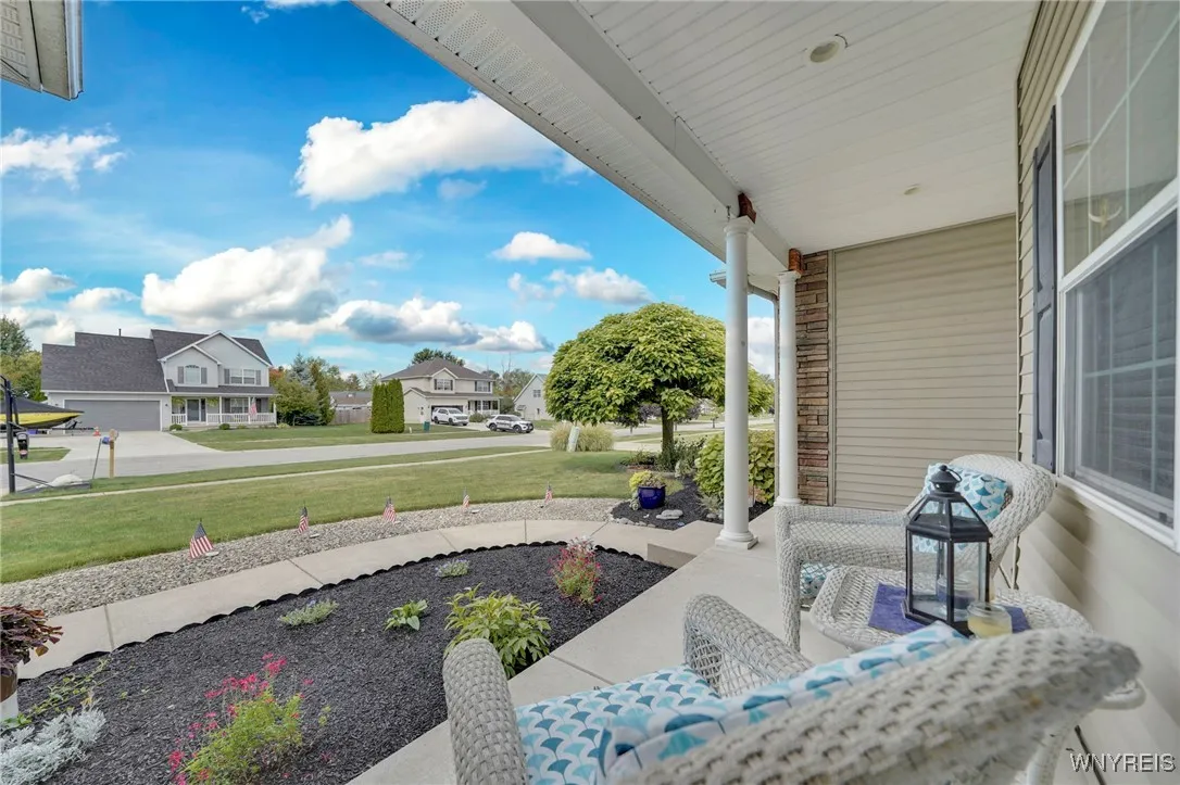 Enjoy warm evenings on your covered front porch.