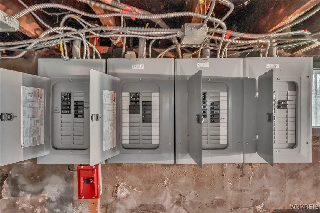 Updated electrical panels with house unit