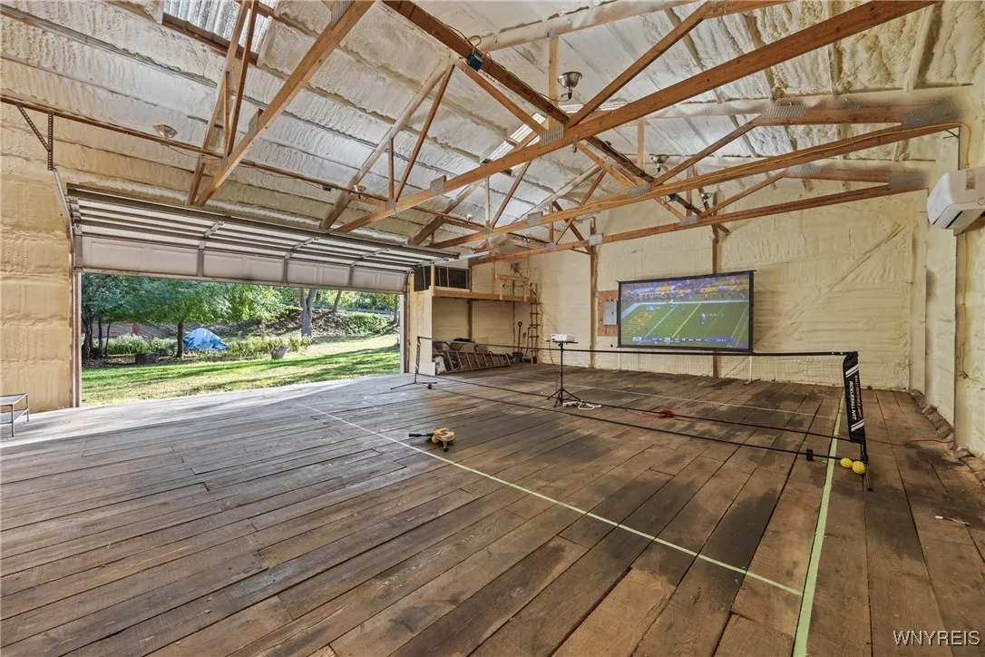 Pickle ball court- large video screen is included