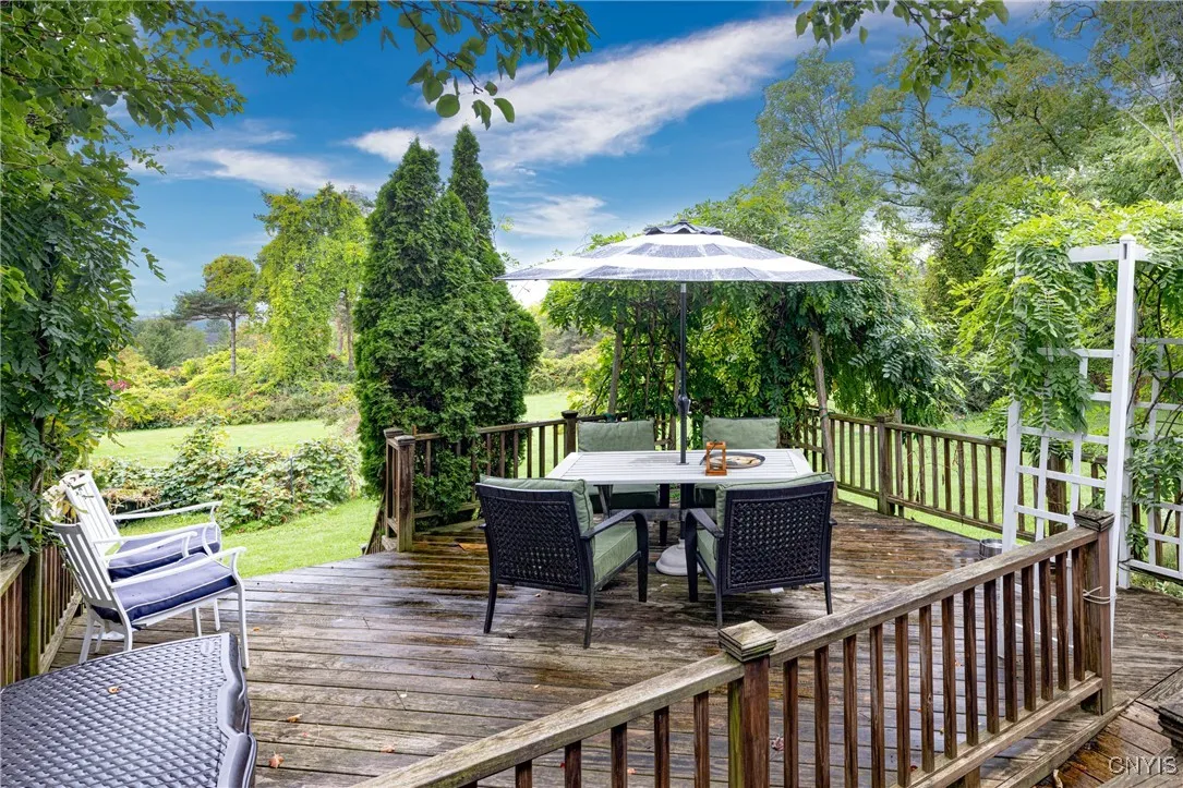 Deck off of the house at 2081 E Lake Rd.