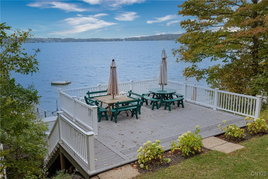 Gorgeous deck overlooking Skaneateles Lake.