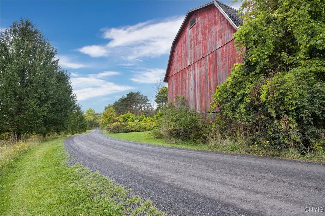 This road pictures the easement down to the water.