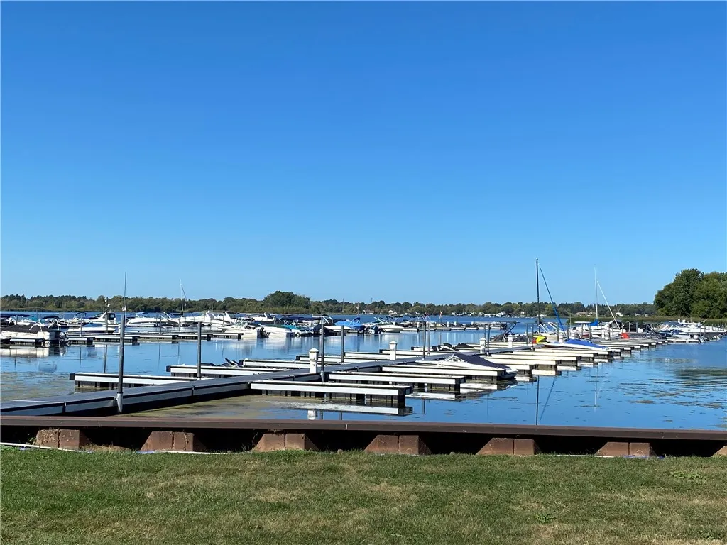 DOWN THE STREET THERE'S A MARINA.