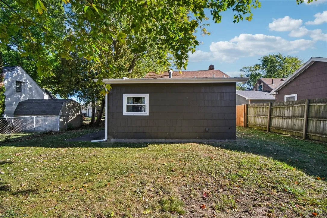A VIEW OF THE BACK OF THE HOUSE.