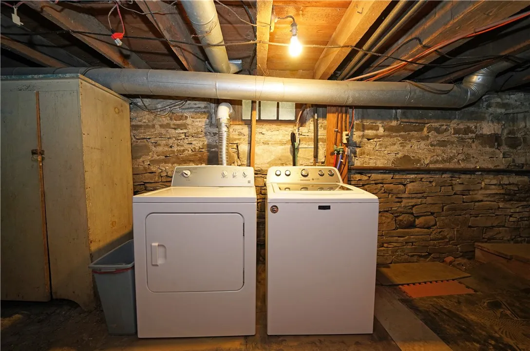 included washer and dryer could be moved up stairs.