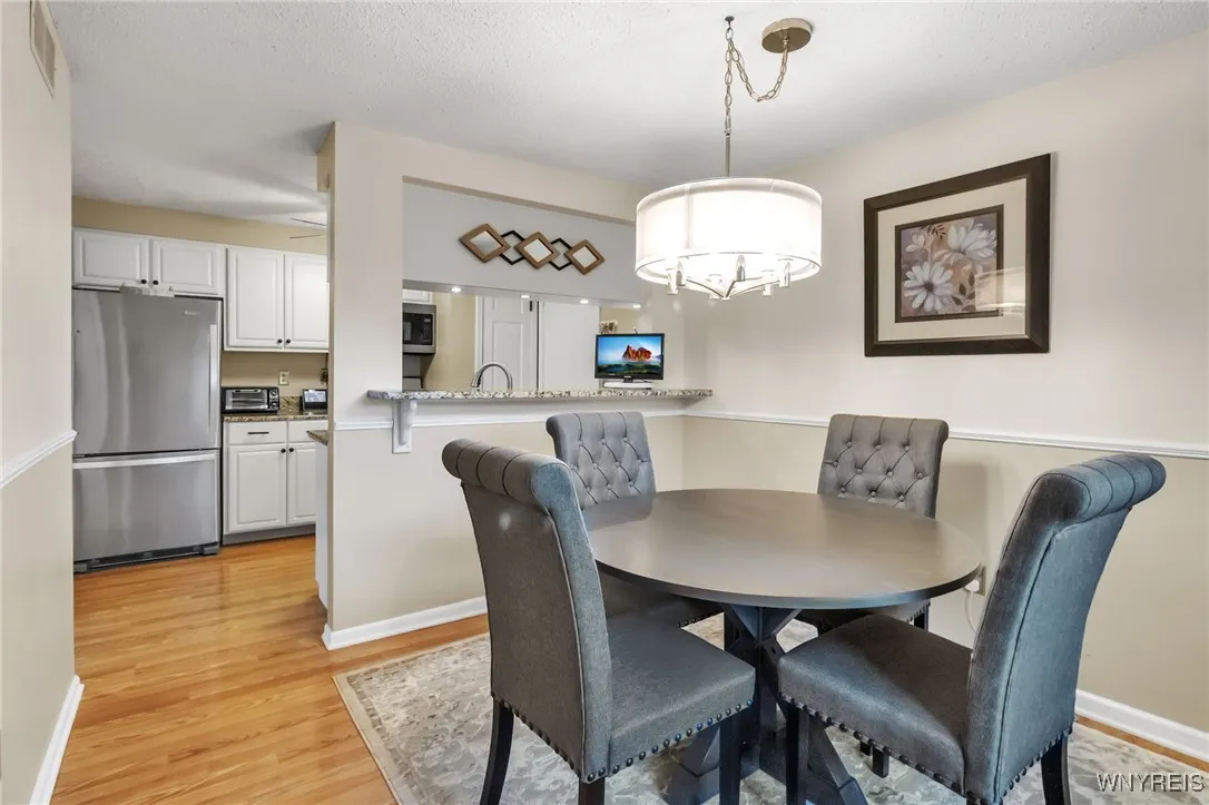 Open airy dining room
