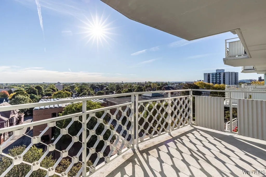 Private balcony with east-facing (sunrise) views