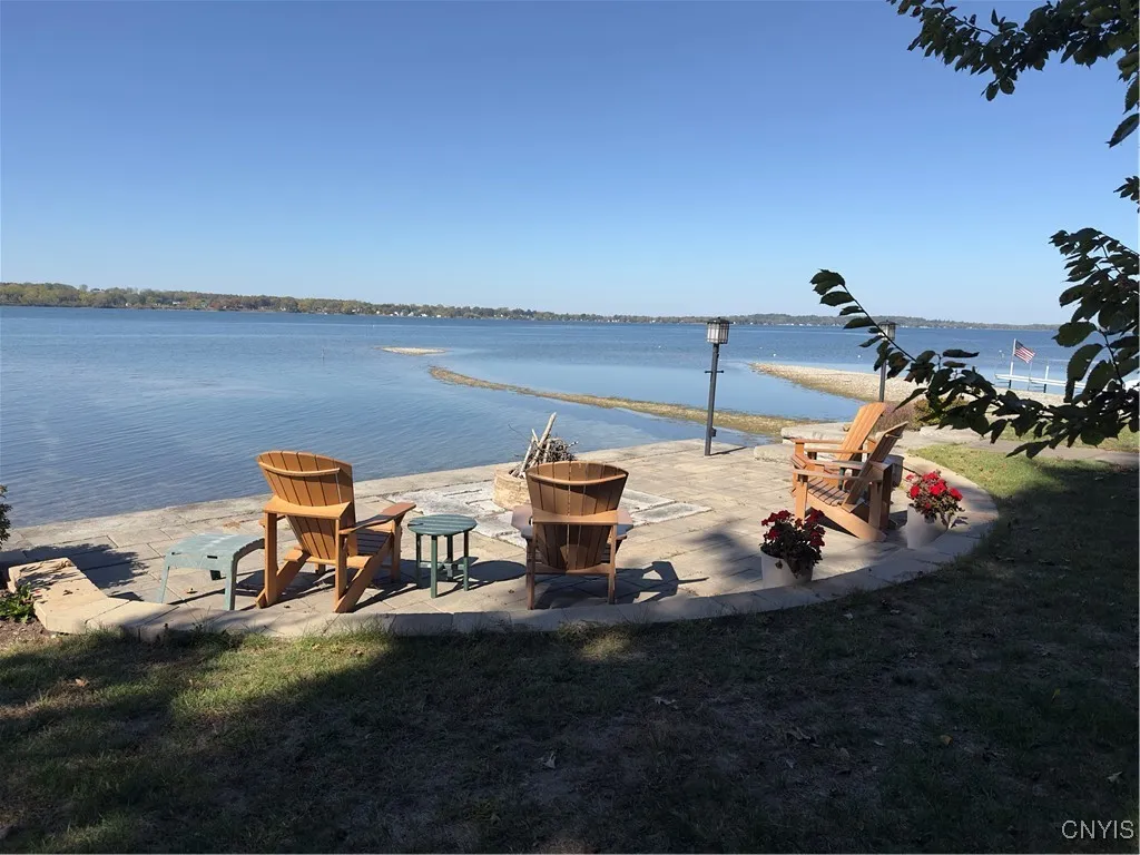 Recently built patio and seawall
