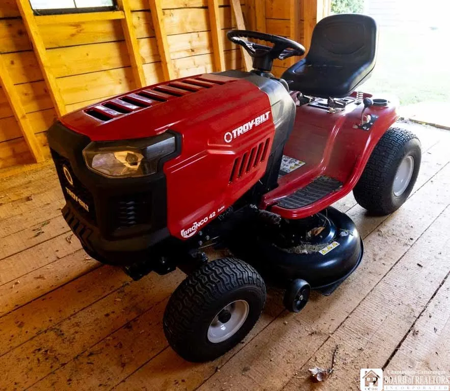 included riding lawnmower