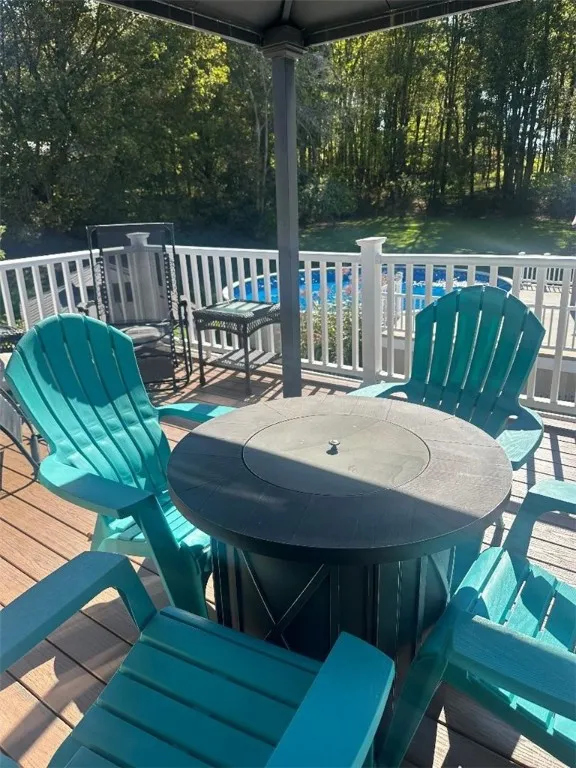 under gazebo on deck of primary suite