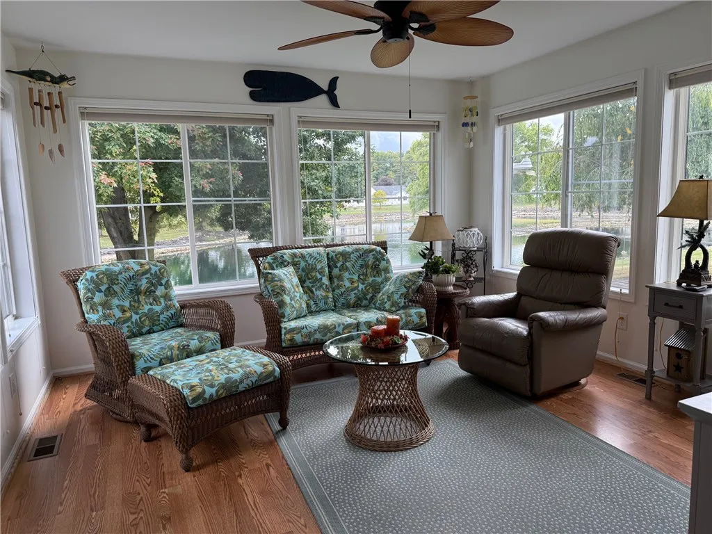 Your favorite spot will be the sunny, heated sunporch for year round enjoyment. Watch the seasons change, the snow fall and have your morning coffee!
