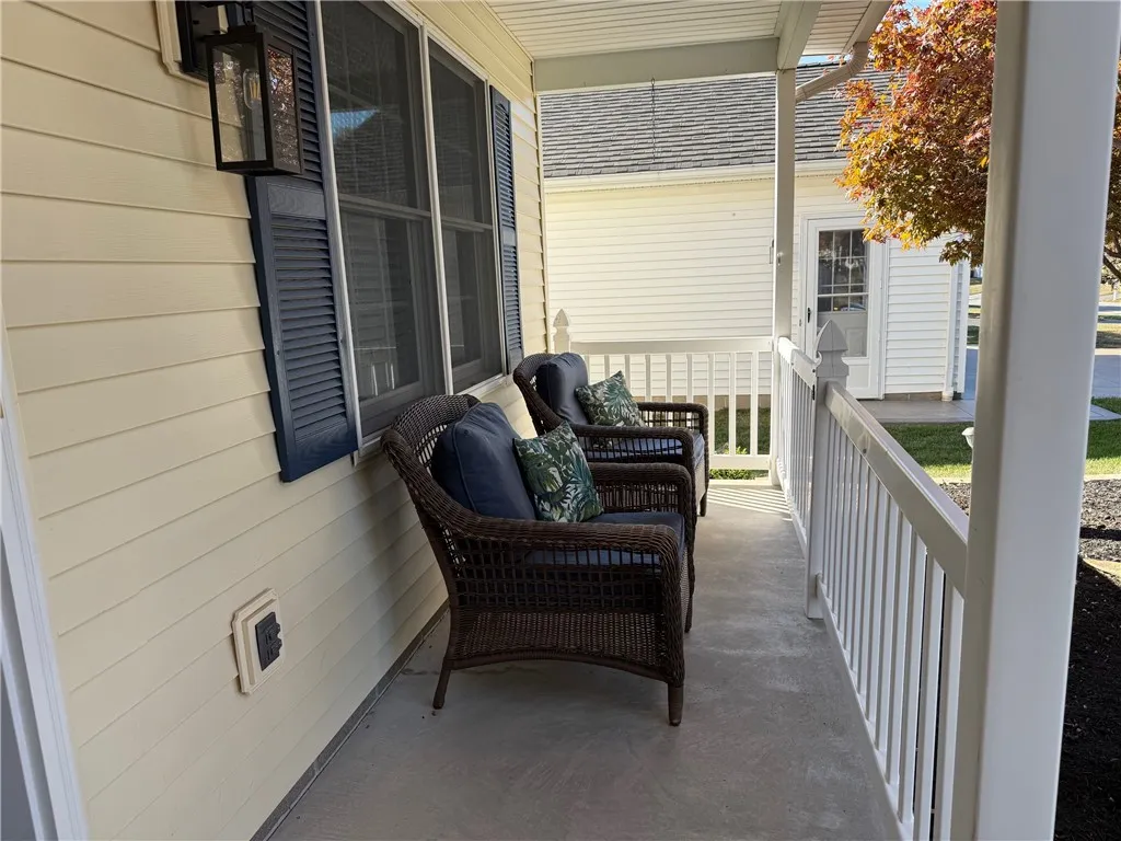 Enjoy your evening coffee in the shade of the front porch