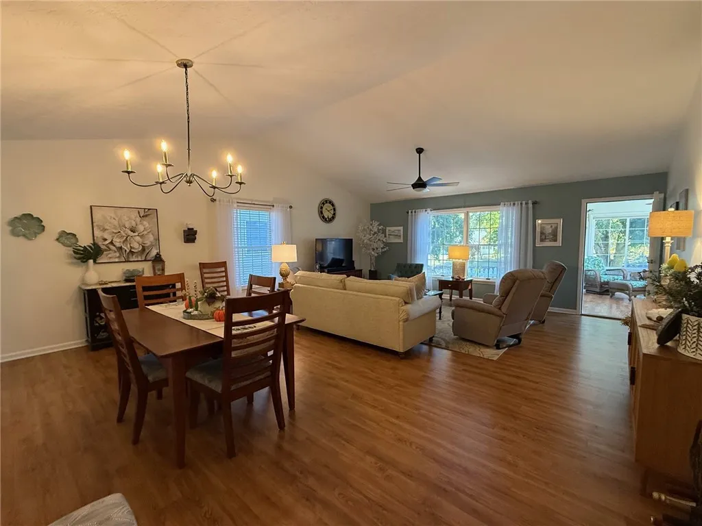 Vaulted ceiling great room for entertaining guest and fellowship