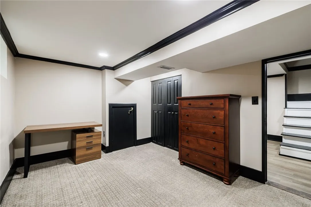 basement room with full bath