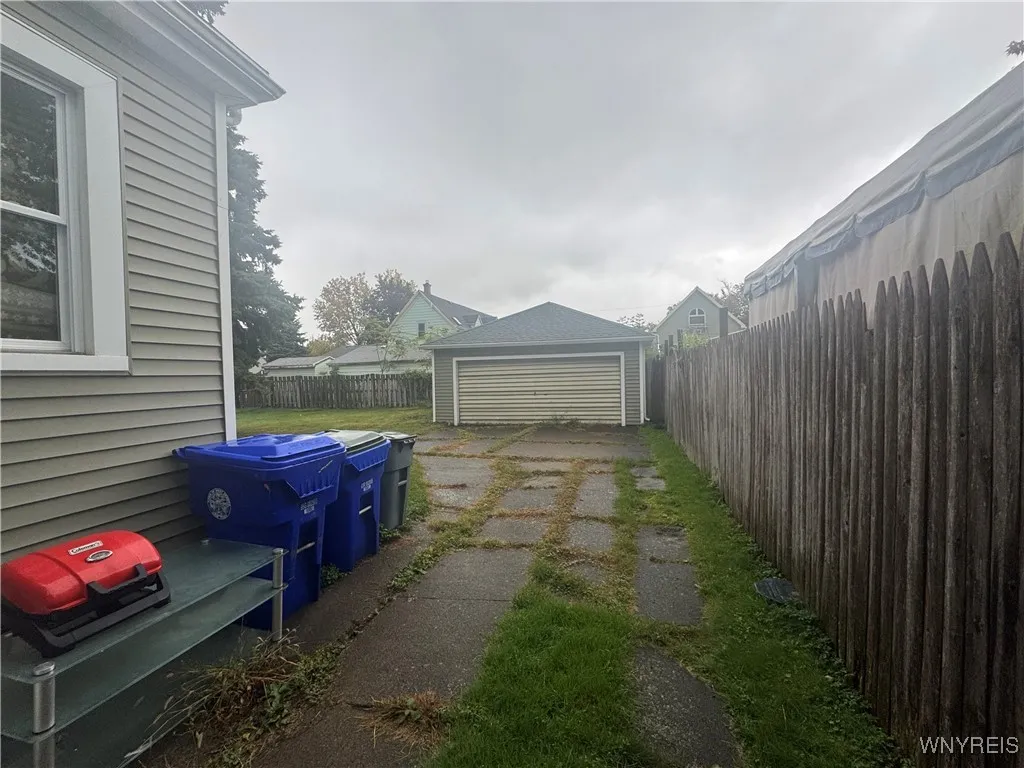 Rear of driveway