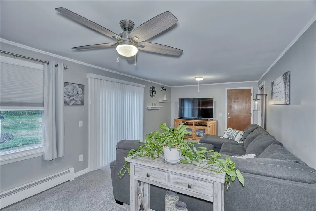 Family room with slider to back patio