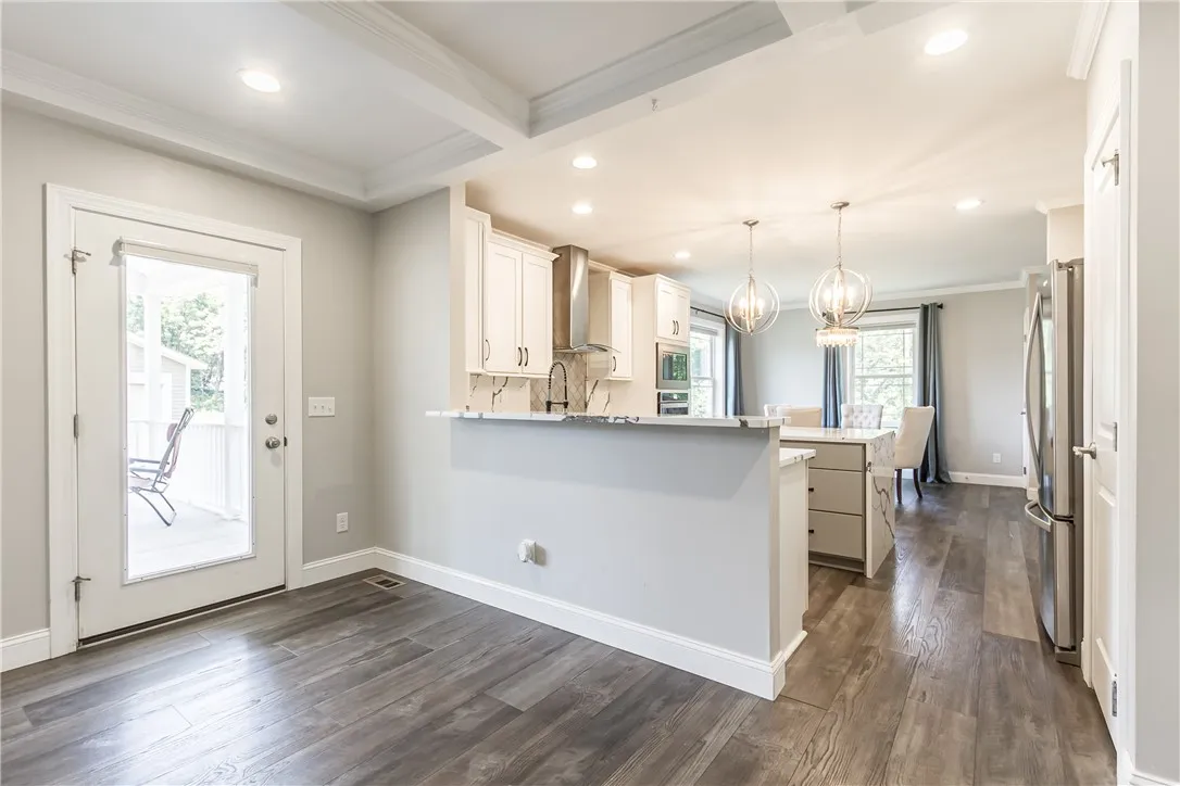 ACCESS TO CATHEDRAL CEILING COVERED PORCH