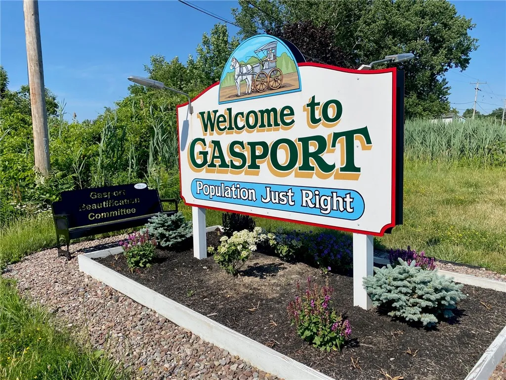 GASPORT IS ON THE PICTURQUES ERIE CANAL