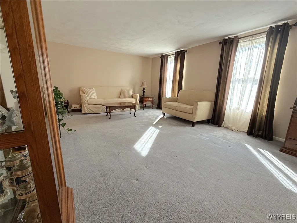 Large windows bring in lots of natural light.