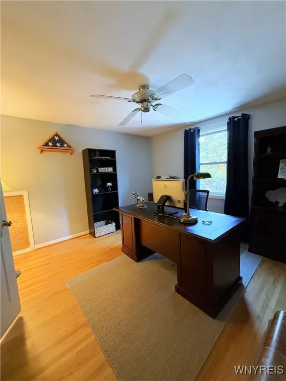 Bedroom four also has lovely hardwood floors, plenty of closet space and large windows.