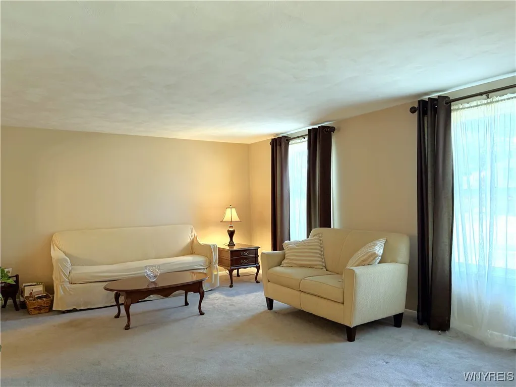 Large windows bring in lots of natural light.
