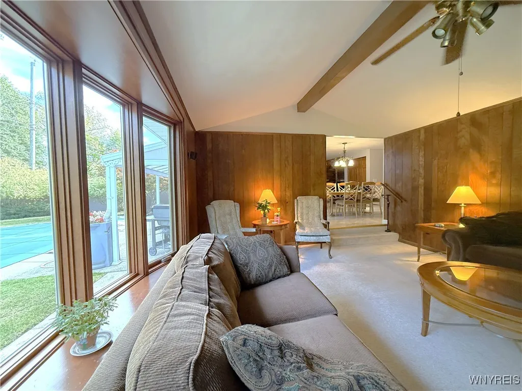 View from Family Room through Kitchen to Dining Room.